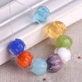 thumbnail image 4 of U8MO 5pcs 12mm~13mm Handmade Lampwork Glass Flower Bud Loose Beads Jewelry Making DIY-Lake Blue, 4 of 5