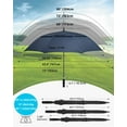 thumbnail image 3 of Gonex 72 Inch Automatic Open Golf Umbrella, Extra Large Vented Stick Umbrellas with Windproof Double Canopy, 3 of 8