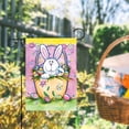 thumbnail image 2 of Lino Conejito de Pascua Huevo Jardín Bandera Conejo Impreso Banners Decoración de patio (A) Hugtrwg Libre de BPA, 2 of 8