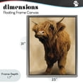 thumbnail image 4 of Stupell Industries Farmhouse Mini Highland Cow on Neutrals Gray Floating Frame Canvas Art, 25 x 31, by Renel Peters, 4 of 8