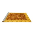 thumbnail image 2 of Ahgly Company Machine Washable Indoor Round Oriental Yellow Traditional Area Rugs, 5' Round, 2 of 4