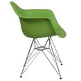thumbnail image 6 of Emma + Oliver Green Plastic Chair with Arms and Chrome Base, 6 of 7