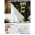 thumbnail image 3 of No Hook Shower Curtains with Detachable Snap-in Liner Set, Happy New Year Waterproof Hotel Style Bathroom Shower Curtain, Colorful Abstract Art Breathable Mesh Top Window Bath Curtains 72''x84'', 3 of 6