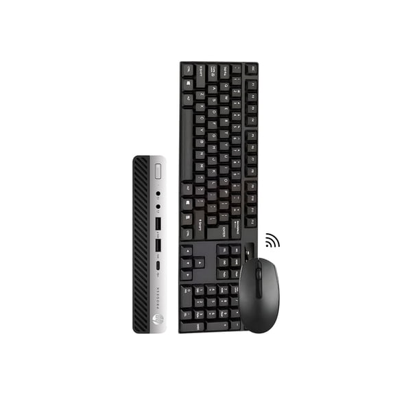 HP ProDesk 600 G3 Tiny Micro Computer - Intel i5 6500T Processor - 8GB DDR4 RAM 512GB SSD - Dual Display Ports - Windows 10 Pro - Keyboard / Mouse Bundle - Home/Office Desktop - Black (Refurbished)