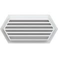 thumbnail image 4 of Ekena Millwork 24"W x 12"H Horizontal Peaked Gable Vent (29 3/4"W x 17"H Frame Size) Functional, PVC Gable Vent with 1" x 4" Flat Trim Frame, 4 of 14