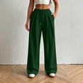 thumbnail image 2 of ZUBKTE Women's Drawstring Elastic Waist Active Jogger Wide Leg Pants Loose Fit Casual Sports Pants for Women Y2K Streetwear with Pockets S‑2XL, 2 of 8