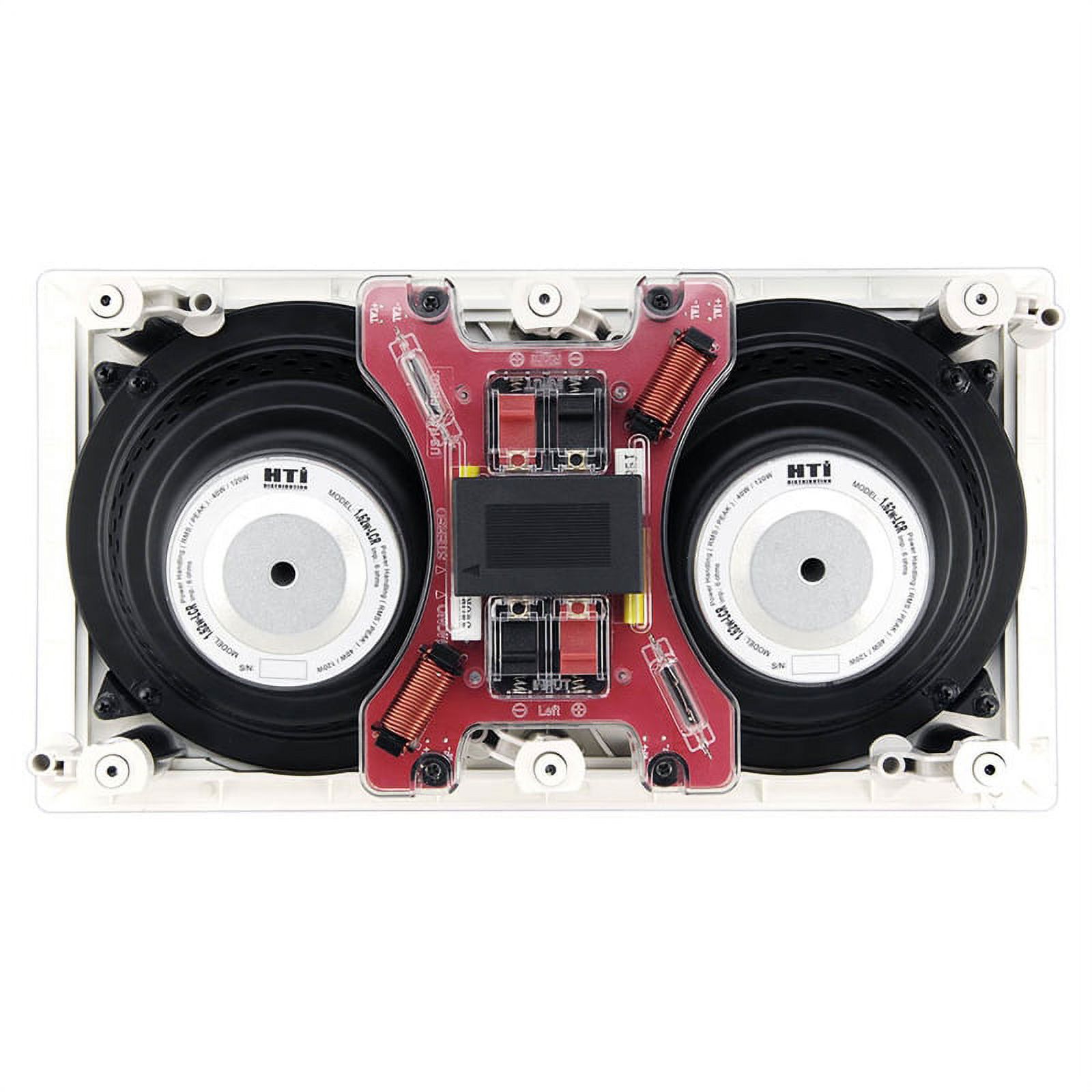 white 2-way 6.5" inch 100 watt 100w 6 ohms in-wall center channel speaker 6-1/2" - image 4 of 4