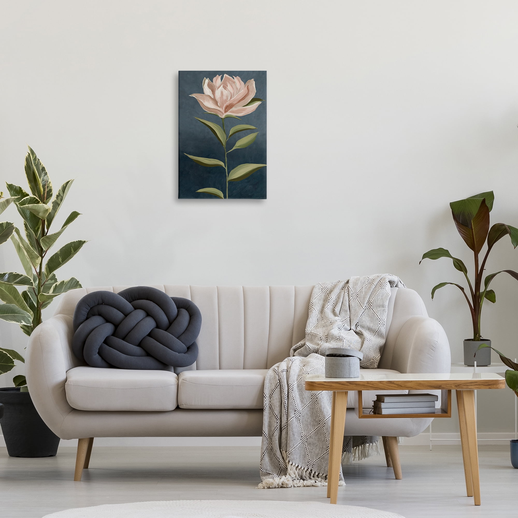 Stupell Industries Traditional Pink Bloom Plants & Flowers Painting Wrapped Canvas Art Print Wall Art, 16 x 24
