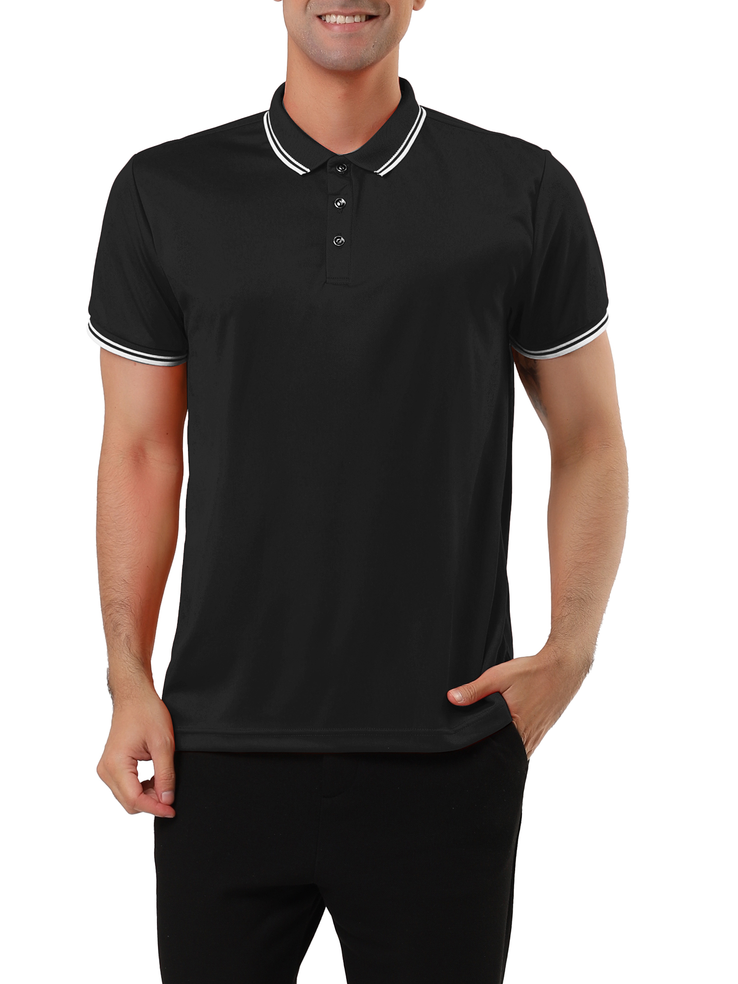 Contrast Collar Short Sleeve Golf Polo 