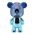 thumbnail image 2 of Ventilador eléctrico portátil de mano Yuxing forma de oso con carga USB color degradado, 2 of 5