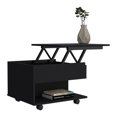 thumbnail image 4 of Coffee Table, Lift Top Coffee Tables with Hidden Storage Compartment and a Shelf, Center Table for Living Room, Reception Room, Black, 4 of 7