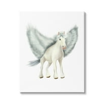 Stupell Industries Mythical Pegasus Creature Flying Horse Fantasy Painting Painting Gallery Wrapped Canvas Print Wall Art, Design by Studio Q