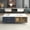 Navy Blue, variant on Euroco Navy Blue Coffee Table with 2 Glass Door Storage, 4 Drawers, Gold Metal Legs, and Multi-Color Lighting in 47.2''