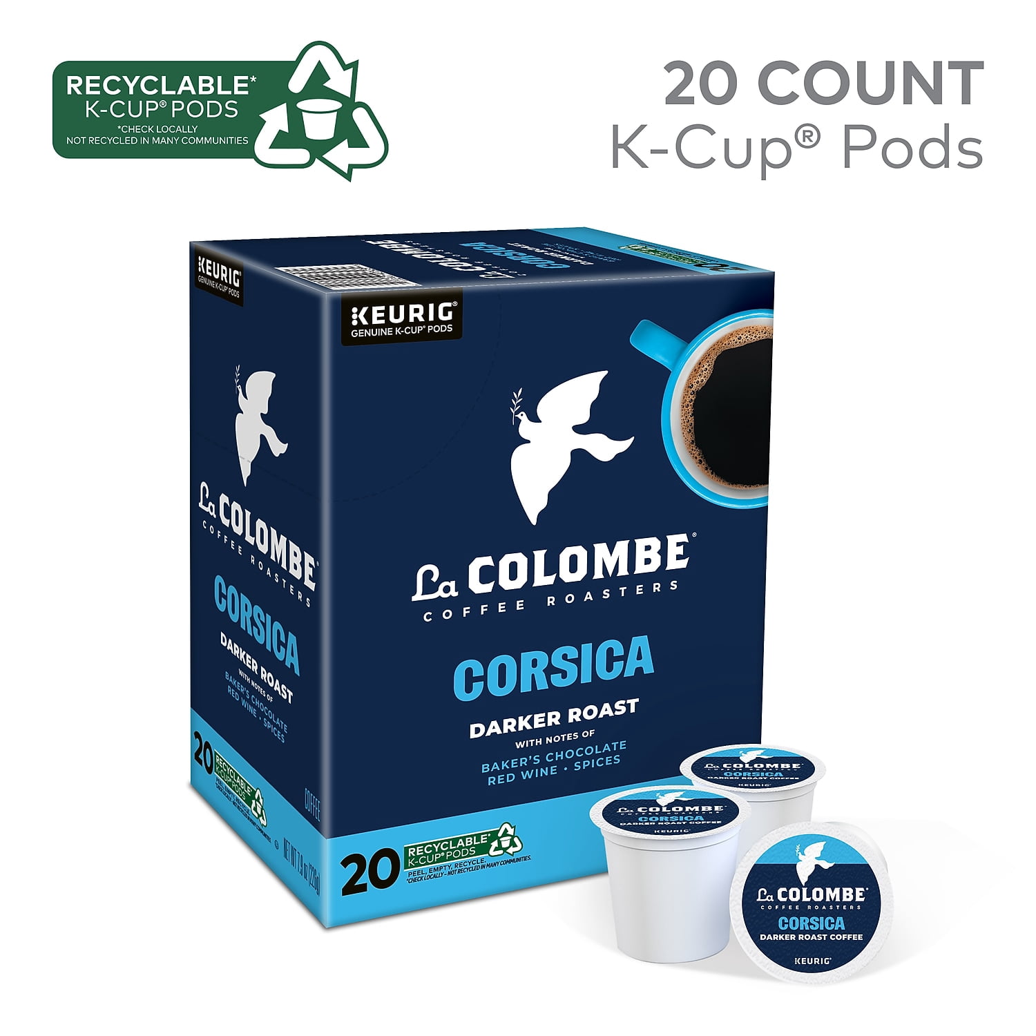 La Colombe® Nizza Medium Roast Coffee Keurig K-Cup Pods, Single Serve, Pack Of 20 Pods