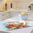 thumbnail image 6 of Yayeee Dish Drying Mat for Kitchen Counter 16"x18" Microfiber Absorbent Pad, Orange Floral Tomatoes, 6 of 7