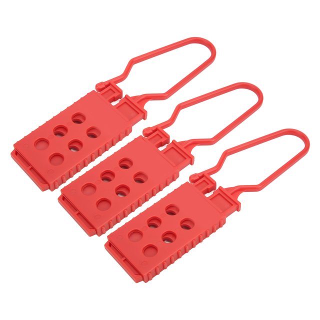 EOTVIA 3pcs Tag Out Lock Out Hasp 6 Holes Nylon Hasp For Electrical Isolation Locking,Insulated Lock Hasp, Tagout Hasp
