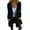 Black, variant on Women's Casual Single Breasted Trench Coat, Hooded Longline Jacket for Fall Winter, Loose Fit Long Sleeve Outwear for Daily Street Style-Coffee