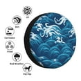 thumbnail image 5 of ZNDUO Blue Waves Sea Pattern Spare Tire Cover, Universal Spare Tire Wheel Covers 15 inch, 5 of 8