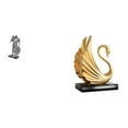 thumbnail image 1 of Figura de caballero nórdico y cisne, escultura abstracta, estatua decorativa moderna para escritorio, armario, oficina, mesa, centro de mesa, decoraci, 1 of 8