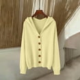 thumbnail image 5 of Women's Hooded Button Cardigan | Cozy Knit Sweater with Front Pockets | Fall Winter Essential, 5 of 5
