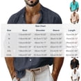 thumbnail image 2 of Luvrsol Big & Tall Shirts for Men Short Sleeve Button Down Shirt Solid Casual, S-5XL, 2 of 5