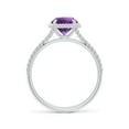 thumbnail image 2 of ANGARA Natural 1.15 ct Amethyst Twist Rope Split Shank Ring in 925 Sterling Silver for Women (Size-7mm) | February Birthstone, Birthday, Anniversary, Jewelry Gift for Women | Natural Amethyst Ring, 2 of 10