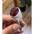 thumbnail image 3 of Maa Karni Natural 7.50 Carat Brown Chalcedony/ Sulemani Hakik aqeeq Gemstone Panchdhatu or 925 Sterling Silver Ring for Mens & Womens, 3 of 4