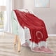 thumbnail image 2 of Manta para sofá de 50 x 60 pulgadas, diseño navideño de copos de nieve de invierno, suave y acogedora, de franela polar, personalizada, roja, ligera, cálida y difusa, para cama, sofá o silla., 2 of 7