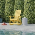 thumbnail image 5 of Flash Furniture Savannah Poly Resin Wood Adirondack Rocking Chair - All Weather Yellow Polystyrene - Stainless Steel Hardware, 5 of 12