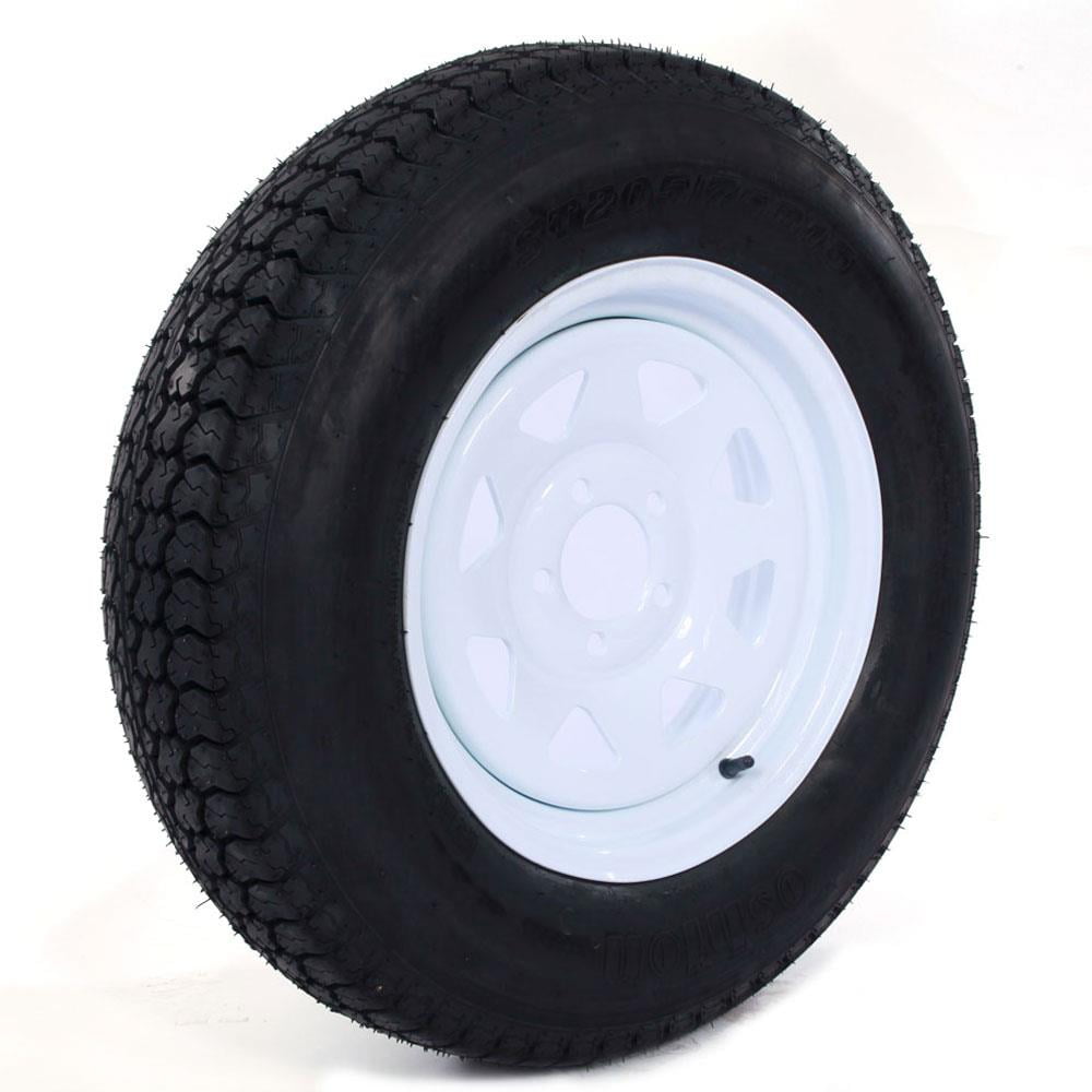 Ktaxon Trailer Tires & Rims ST205/75D15 F7815 205/7515 15" LRC 5 Lug