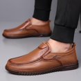 thumbnail image 5 of Mens Handmade Leather Slip On Loafers Casual Lightweight Soft Non Slip Walking Shoes for Driving Daily Work Office, 5 of 7