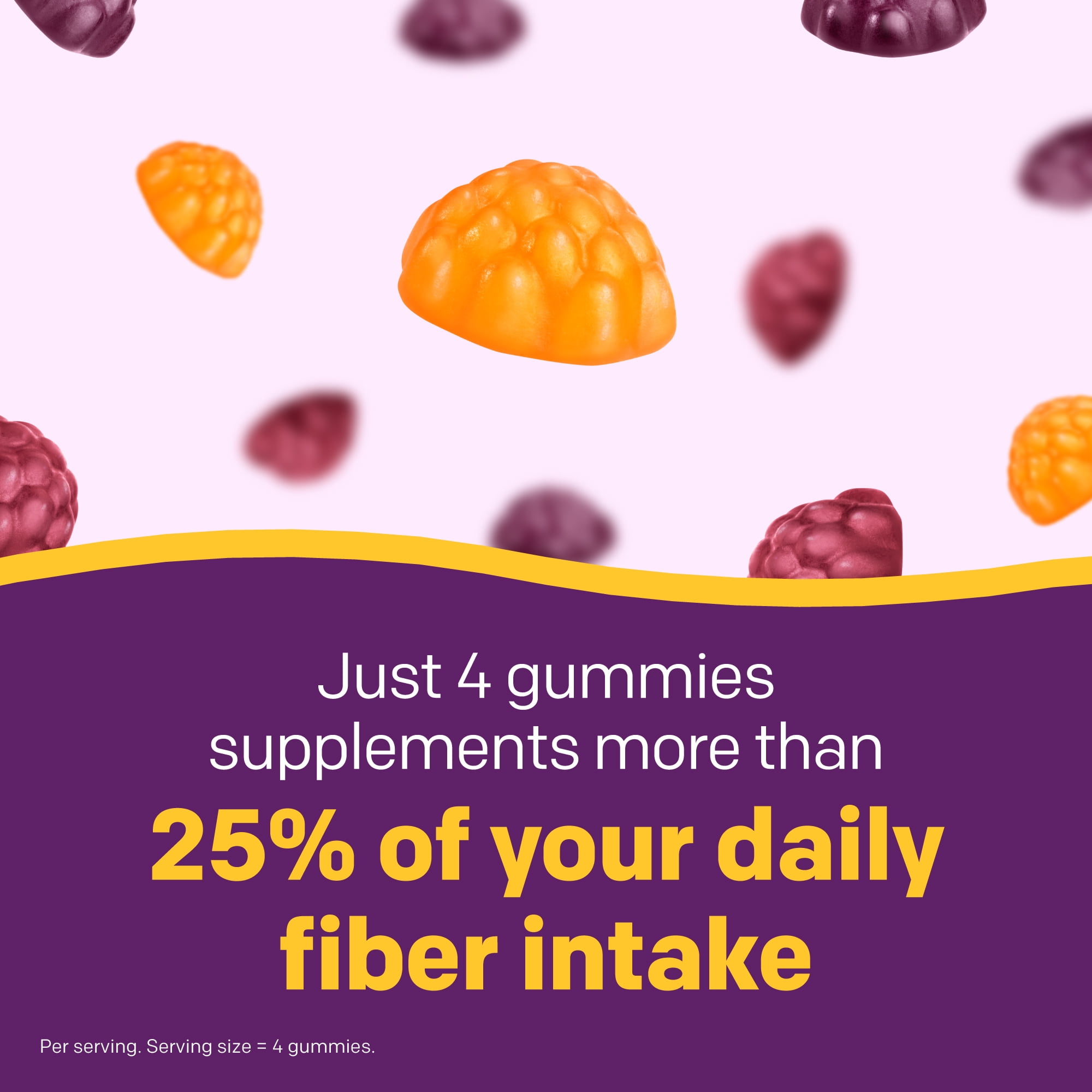 MiraFIBER Gummies, From The Makers of MiraLAX, 8g Per Serving, with B Vitamins, Metabolism Support, Gut Health for Men & Women, Prebiotic Fiber Gummies for Adults, Mixed Fruit Flavor 72 Count
