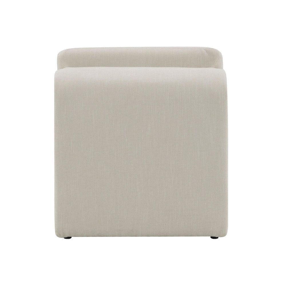 ACME Jaeda Wood & Boucle Fabric Upholstered Accent Chair in Ivory