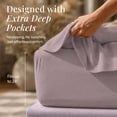 thumbnail image 3 of Juego de sábanas de franela Tribeca Living Twin Twin XL, color lavanda, 3 of 8
