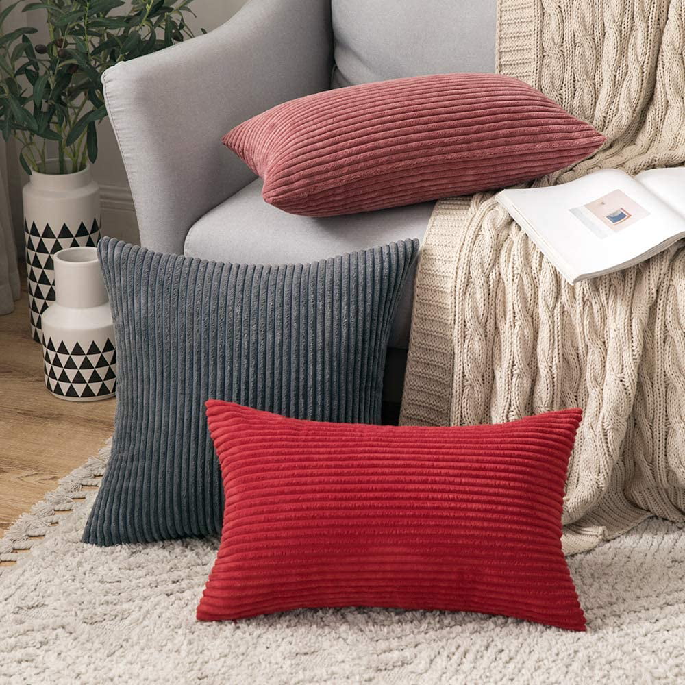 Details about   Comfy Throw Pillow Covers Cushion Cases Pack of 2 Cotton Linen Farmhouse 16x16" 
