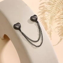 Heart Chain Magnetic Buckle | Metal Clasp Fastener | Adjustable Hem Clip | Secure Magnetic Closure | Wardrobe & Crafting Essential | 4.52X0.51 Inches