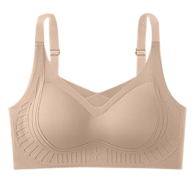 Supportive Wireless Full Coverage Bra for Everyday Comfort with Side Smoothing and Lift T-Shirt Friendly Seamed-Free Design for All Seasons