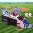 thumbnail image 3 of Bolsa de béisbol con ruedas GOBUROS para 4 bates con compartimento para zapatos, 3 of 7