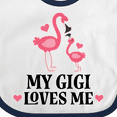 thumbnail image 4 of Inktastic My Gigi Loves Me Flamingo Girls Baby Bib, 4 of 4