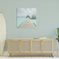 thumbnail image 3 of Stupell Industries Tropical Beach Pier Landscape Painting Gallery Wrapped Canvas Art Print Wall Art, 36 x 36, 3 of 8