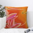 thumbnail image 6 of Rateoe Orange Flower Psychedelic Pattern Throw Pillow Cover Premium Pillow Stuffer Sham Square for Decorative Cushion Bed Couch Sofa(Pillow insert not included), 6 of 8