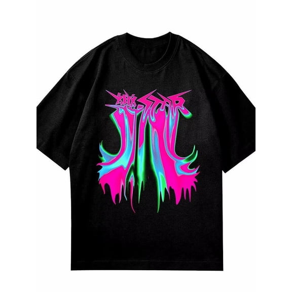 SKZ Rock Star Album Merch T Shirt Felix Jisung Hyunjin Minho Bangchan Changbin Concerts Tee Unisex Tops