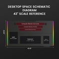 thumbnail image 3 of GTRACING Adjustable Height RGB Electric Sit or Stand Computer Desk with LED Lights for Adults , Black, 3 of 9