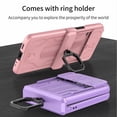 thumbnail image 3 of Compatible with Samsung Galaxy Z Flip 4 5g Magnetic Hinge Slide Camera Lens Cover Case with 360° Ring Kickstand Stand Case,, 3 of 6