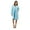 Blue, variant on Casual Nights Women's Long Sleeve Zip Up Front Short Fleece Robe