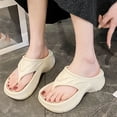 thumbnail image 2 of Slippers for Women,Flip Flops Sandals with Toe Post Lightweight Flat Sole Casual Beach Flip Flops for Summer Vacation,Womens Slippers,Beige,38/39, 2 of 9