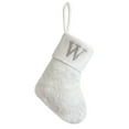 thumbnail image 2 of HOARBOEG 9 in Initial Monogram Christmas Stocking White Personalized Christmas Stockings with Embroidered Letters Super Soft Initial Christmas Stocking for Holiday Christmas Tree Fireplace Decor (W), 2 of 6
