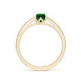 thumbnail image 2 of ANGARA Lab Grown 1 Ct Vintage Inspired Emerald Split Shank Engagement Ring for Women in 14K Yellow Gold (Size-7x5mm) | May Birthstone, Anniversary, Jewelry Gift for Women | Lab-Grown Emerald Ring, 2 of 9