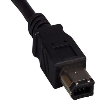 3 ft. IEEE 1394a FireWire 400 6-pin to 4-pin, Black