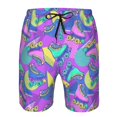 thumbnail image 4 of Yiaed Disco Roller Skates Print Men's Swim Trunks with Lining Quick Dry Sports Shorts Beach Shorts Boardshorts-Small, 4 of 5